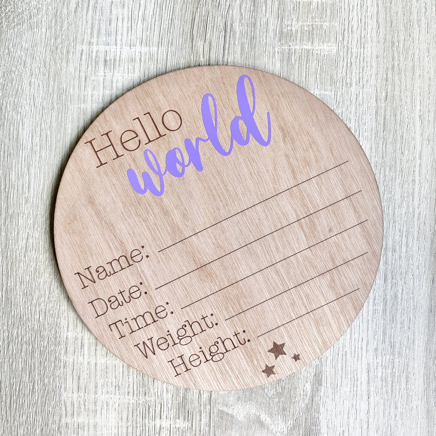Stars Birth Announcement with decal
