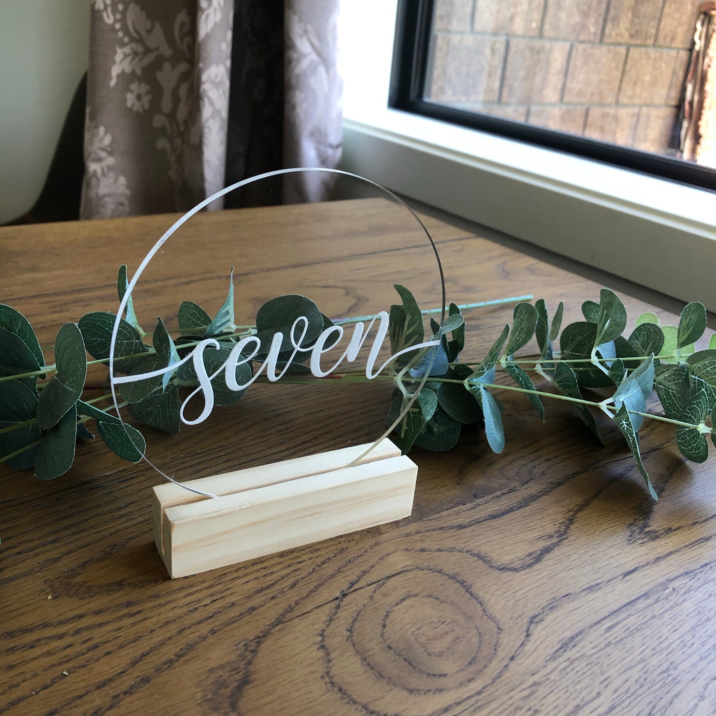 Clear Acrylic Table Number - Round - Younique Collective