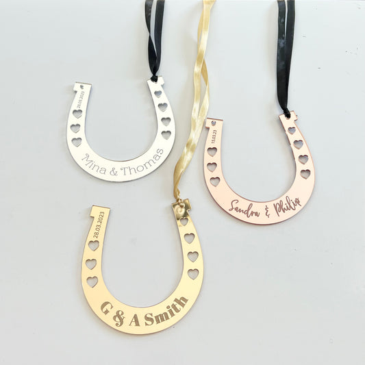 Acrylic Engraved horseshoe