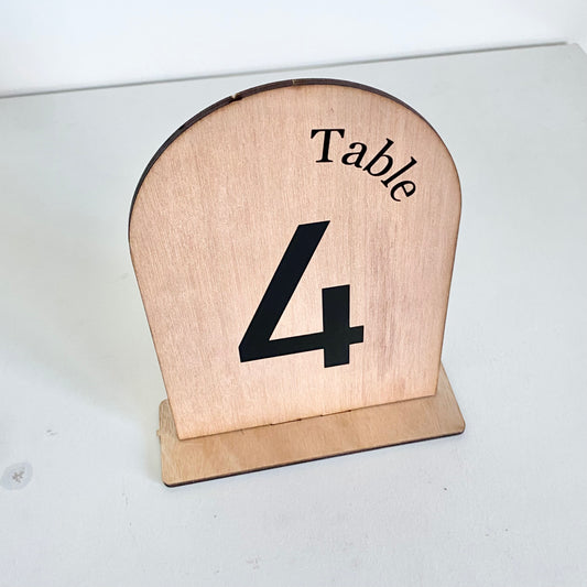 The Jed table number