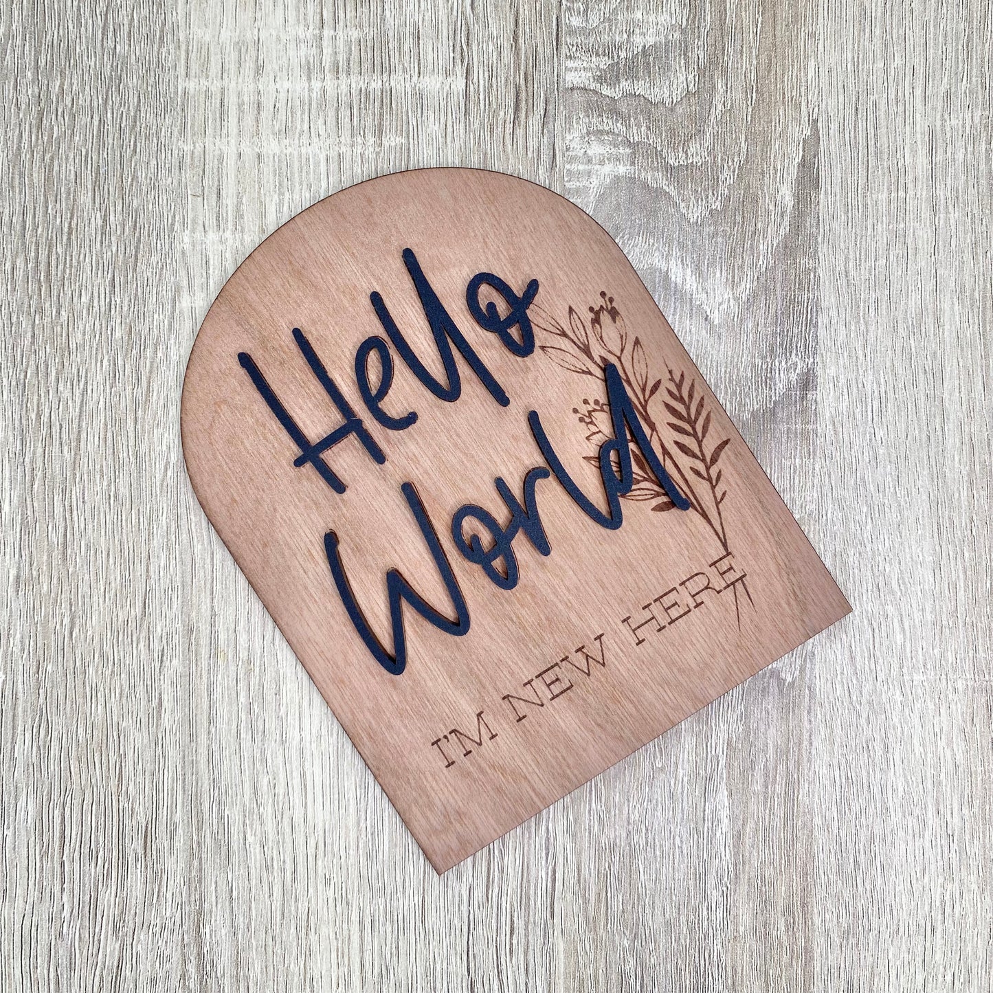 Hello world plaque - acrylic