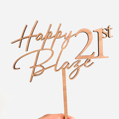 Happy 21st topper - Younique Collective