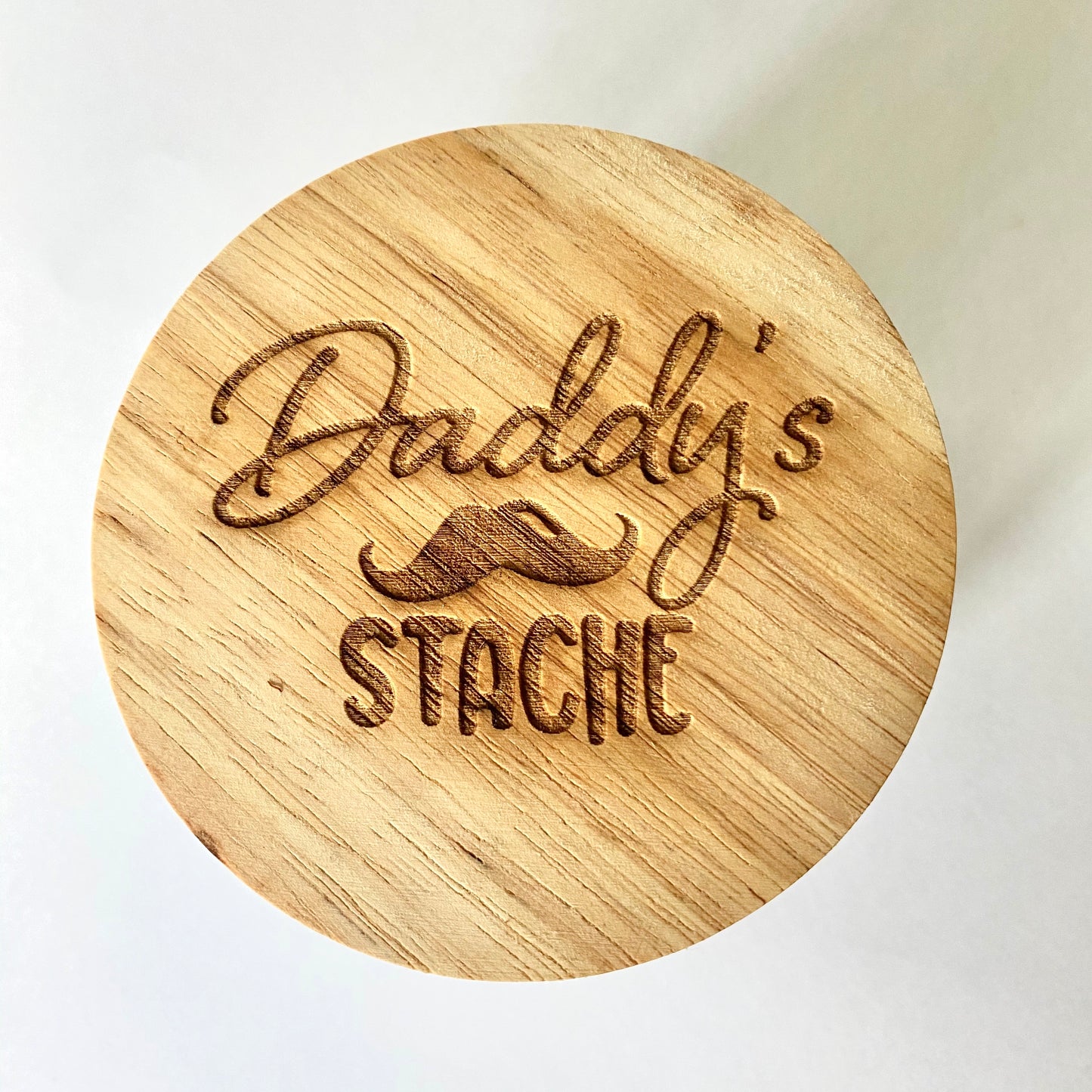 Daddy’s stache jar