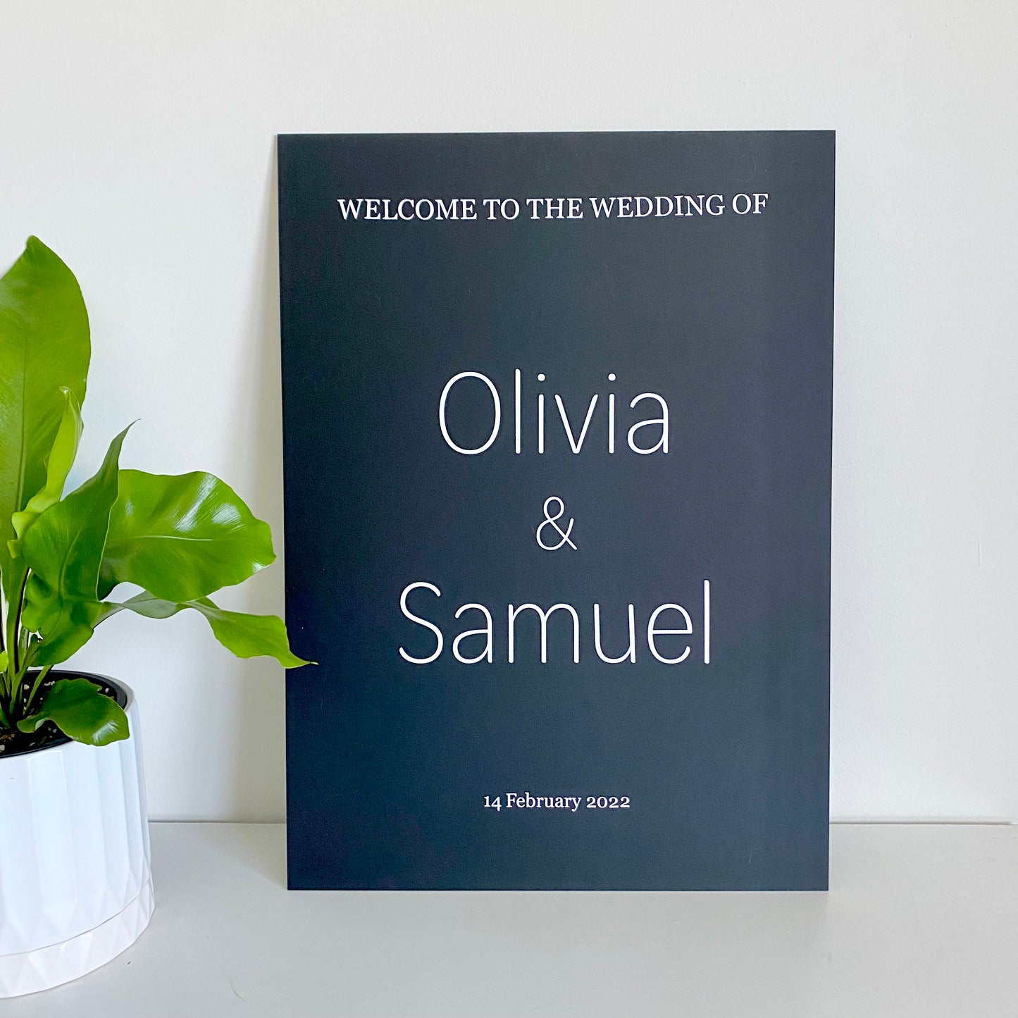 The Olivia wedding sign