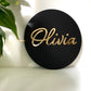 Round name plaque in acrylic 400mm