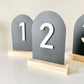 Black Acrylic Table Numbers