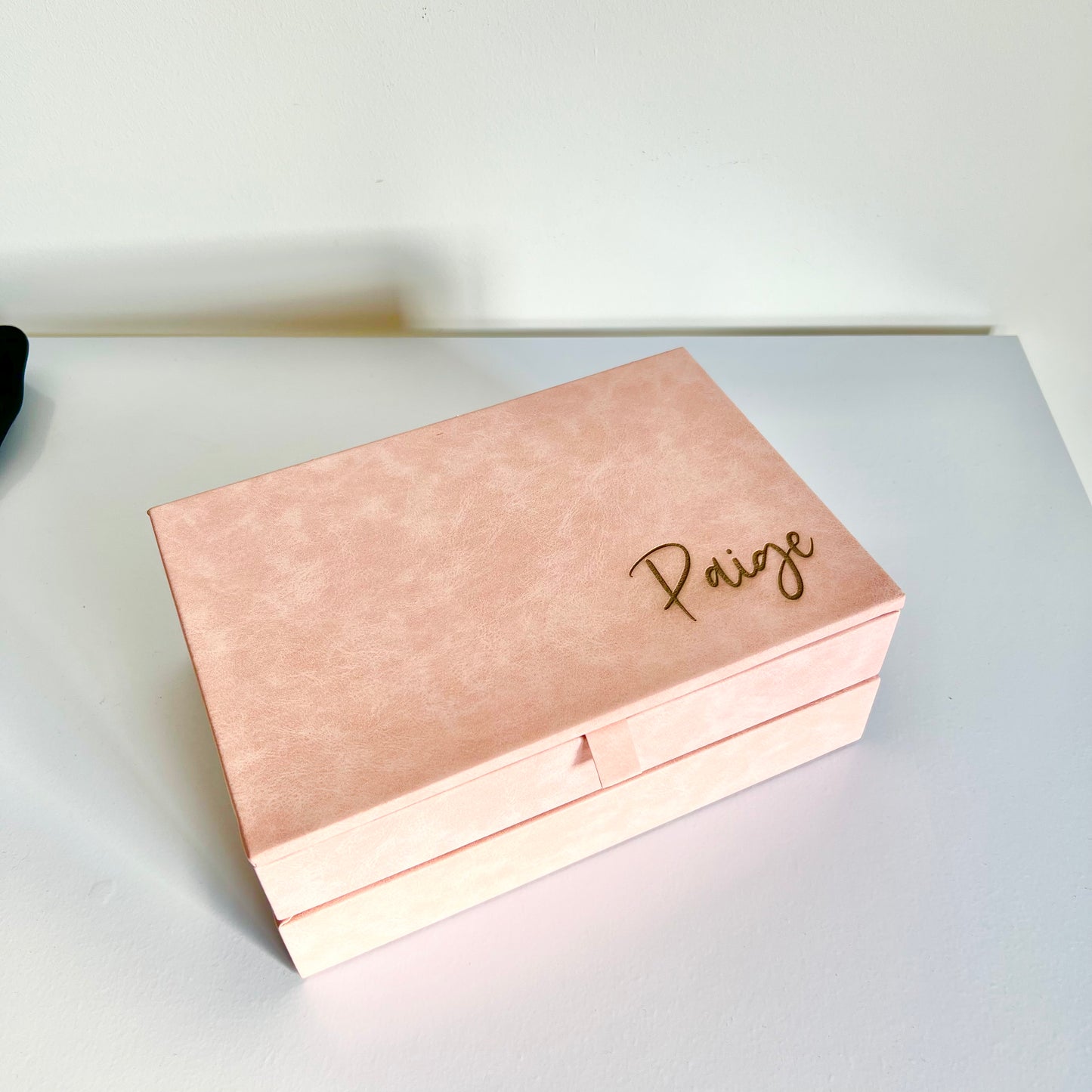 Jewellery box with engraved name
