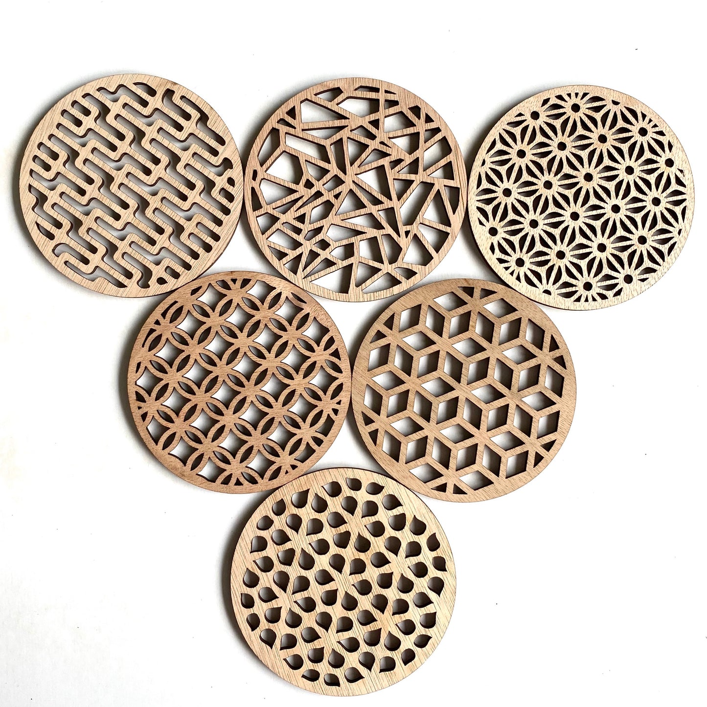 Geometric coasters - mixed set - Younique Collective