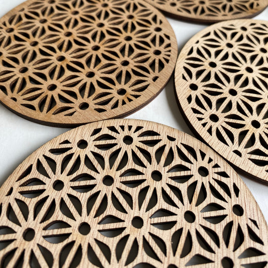 Geometric coasters - flower - Younique Collective