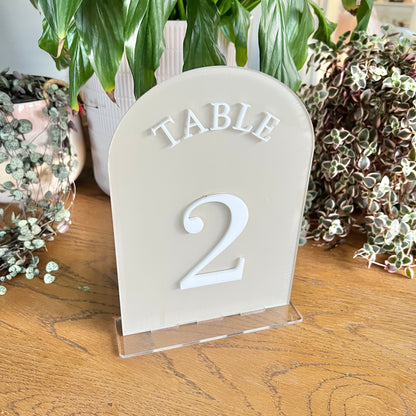 Demi Table Numbers