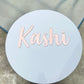 Round name plaque in acrylic 600mm