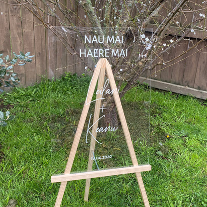 Nau Mai Haere Mai wedding sign - 3D