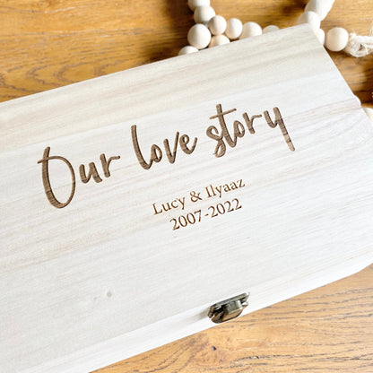 Our love story keepsake box
