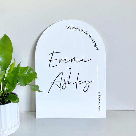 The Emma wedding sign