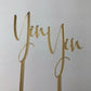 Gold mirror cake topper - Younique Collective