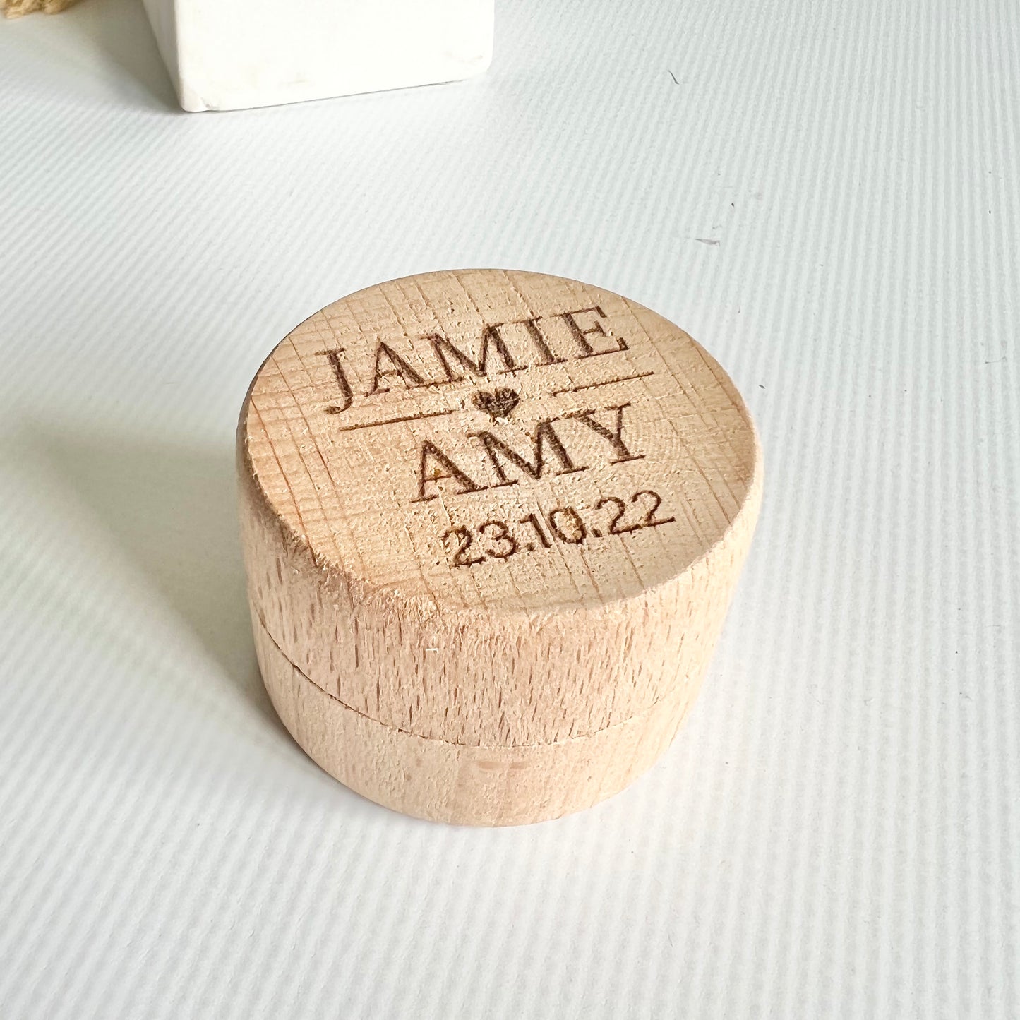 Couple ring box - Names with heart