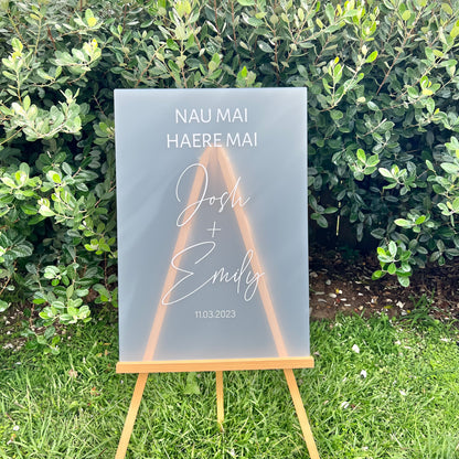 Nau Mai Haere Mai wedding sign - Decal