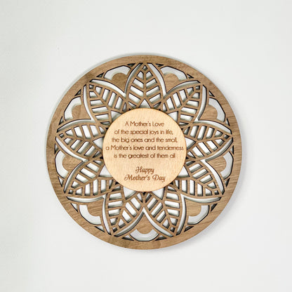 A mothers love plaque