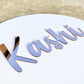 Round name plaque in acrylic 600mm
