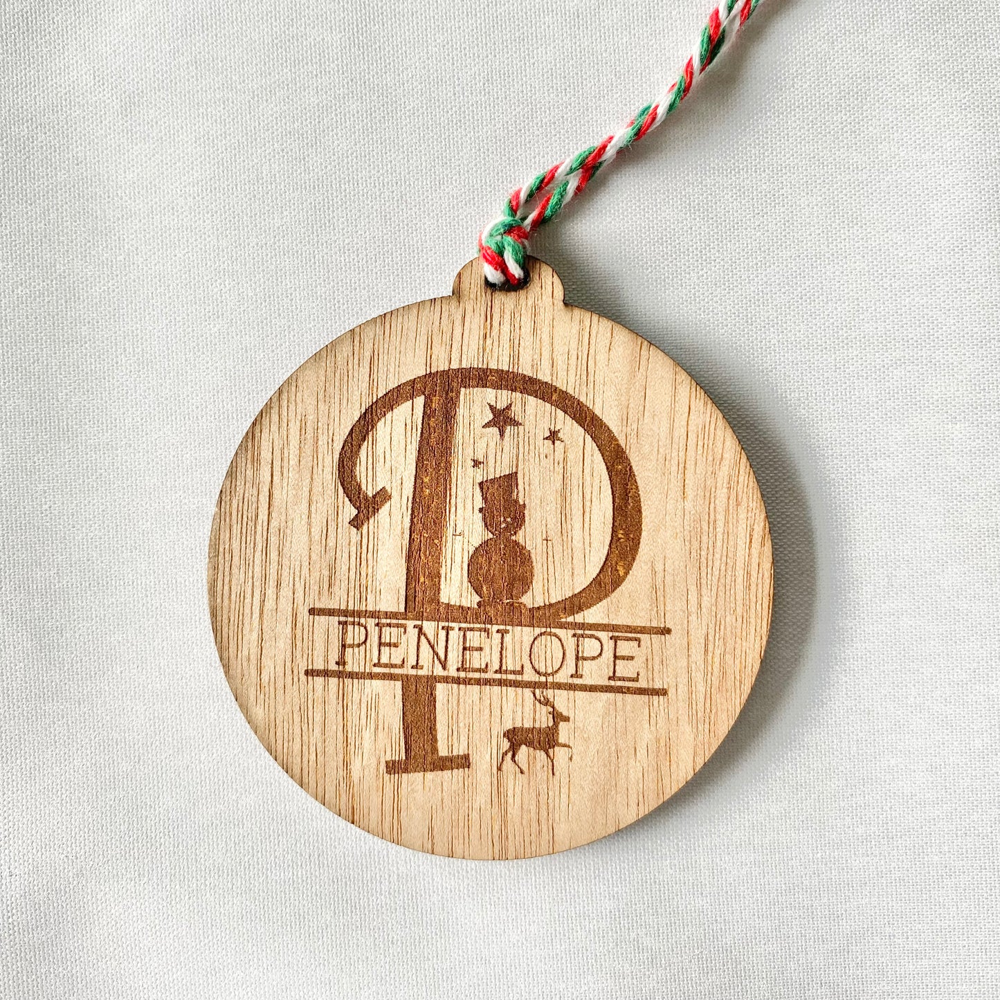 Initial Christmas bauble