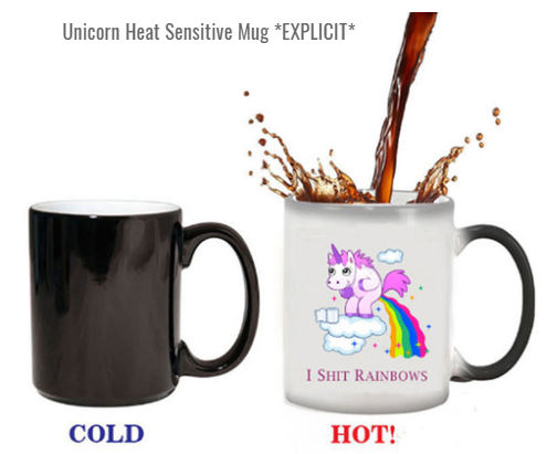 I Shit Rainbows heat reactive mug - Younique Collective